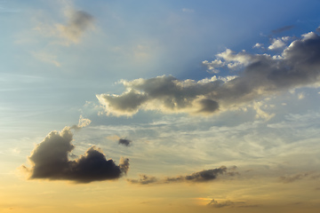 Image showing Dramatic summer sky with clouds