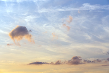 Image showing Dramatic summer sky with clouds