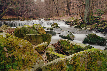 Image showing small waterfall in springtime