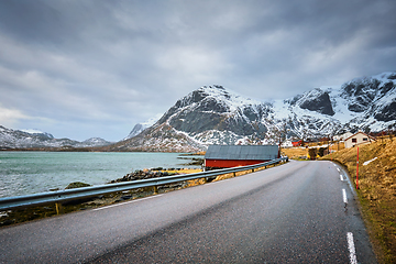 Image showing Road in fjord in Norway