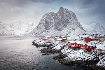 Image showing Hamnoy fishing village on Lofoten Islands, Norway