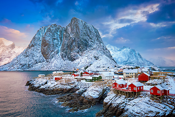 Image showing Hamnoy fishing village on Lofoten Islands, Norway