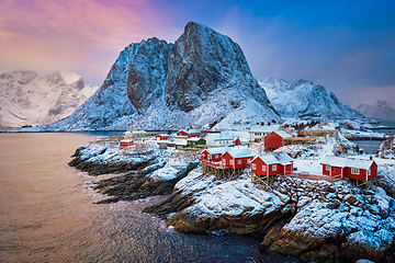 Image showing Hamnoy fishing village on Lofoten Islands, Norway