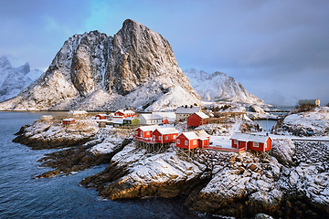 Image showing Hamnoy fishing village on Lofoten Islands, Norway