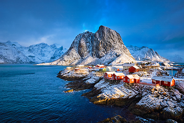 Image showing Hamnoy fishing village on Lofoten Islands, Norway