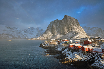 Image showing Hamnoy fishing village on Lofoten Islands, Norway