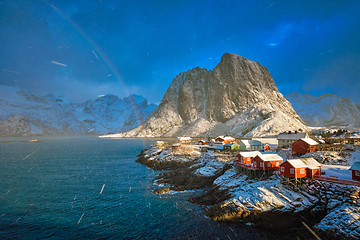 Image showing Hamnoy fishing village on Lofoten Islands, Norway