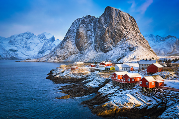 Image showing Hamnoy fishing village on Lofoten Islands, Norway