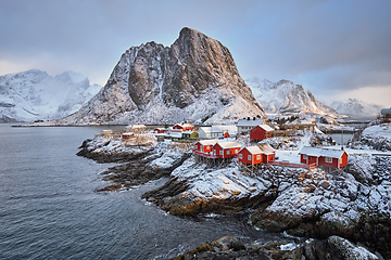 Image showing Hamnoy fishing village on Lofoten Islands, Norway