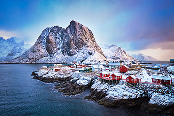 Image showing Hamnoy fishing village on Lofoten Islands, Norway