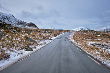 Image showing Road in Norway in winter