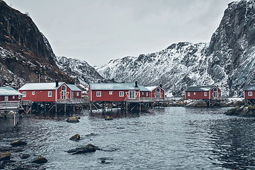 Image showing Nusfjord fishing village in Norway