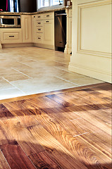 Image showing Hardwood  and tile floor