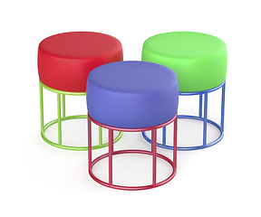 Image showing Stools with different colors