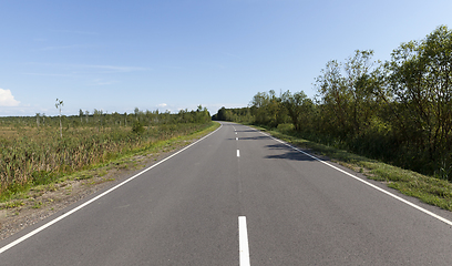 Image showing Asphalt smooth smooth roads