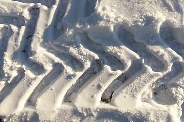 Image showing Ruts on the snow