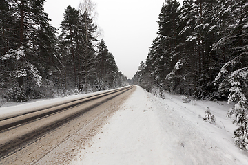 Image showing Road under the snow