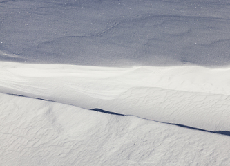 Image showing Deep snowdrifts