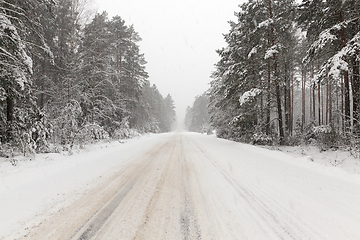 Image showing Snow drifts in winter