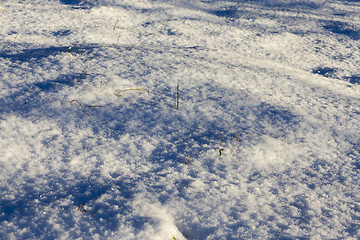 Image showing Snow drifts in winter