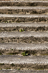 Image showing Ruined stone staircase