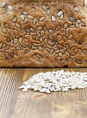 Image showing bread sunflower seeds