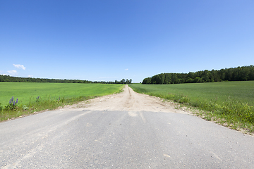 Image showing Road asphalt sand