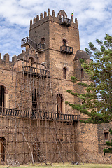 Image showing Fasil Ghebbi, castle in Gondar, Ethipia Heritage