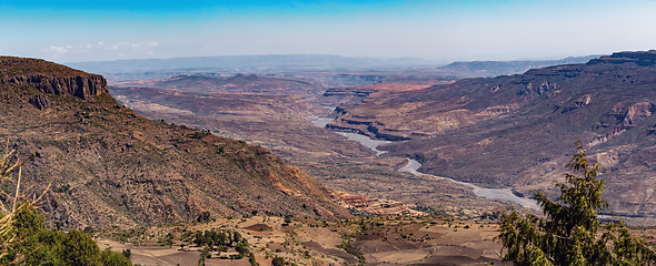 Image showing mountain landscape with canyon, Ethiopia