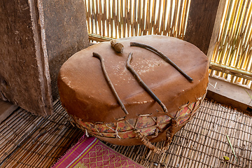 Image showing ceremonial drum Ura Kidane Mehret, Ethiopia