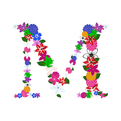 Image showing Floral Alphabet Letter