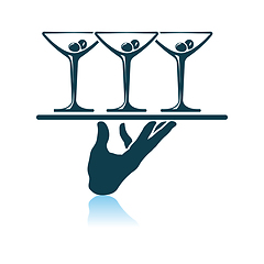 Image showing Waiter Hand Icon