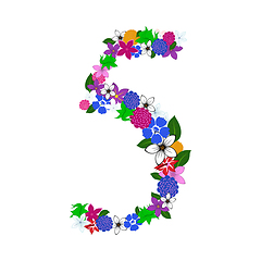 Image showing floral numeral