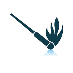 Image showing Burning Matchstik Icon