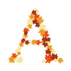 Image showing Autumn Maples Leaves Letter