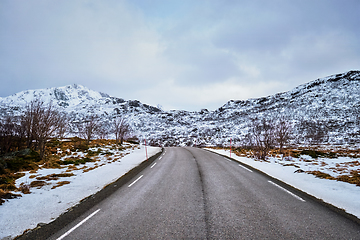 Image showing Road in Norway in winter