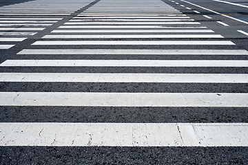 Image showing Crosswalk pedestrian crossing in the street