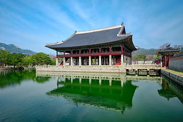 Image showing Gyeonghoeru Pavillion Royal Banquet Hall in Gyeongbokgung Palace, Seoul