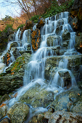 Image showing Small waterfall cascade