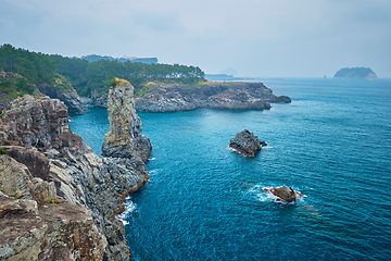 Image showing Oedolgae Rock, Jeju island, South Korea