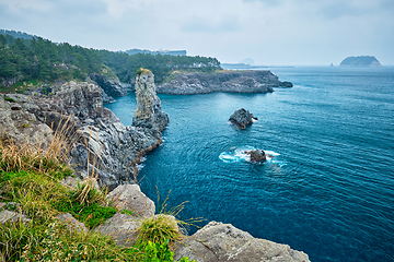 Image showing Oedolgae Rock, Jeju island, South Korea