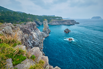 Image showing Oedolgae Rock, Jeju island, South Korea