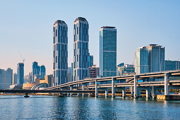 Image showing Busan skyscrapers and Gwangan Bridge, South Korea