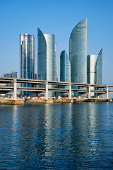 Image showing Busan skyscrapers and Gwangan Bridge, South Korea