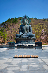 Image showing The Great Unification Buddha Tongil Daebul statue in Seoraksan National Park, South Korea.