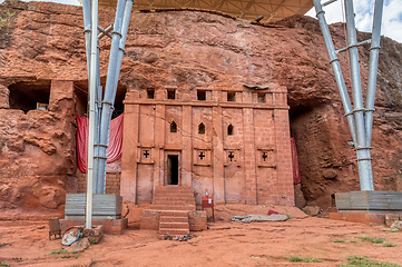 Image showing Bete Abba Libanos Rock-Hewn Church, Lalibela, Ethiopia