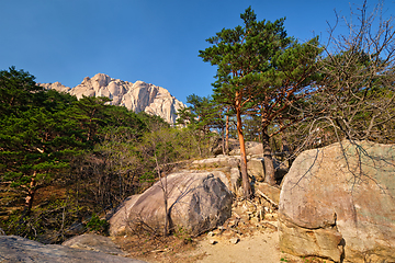 Image showing Ulsanbawi rock in Seoraksan National Park, South Korea