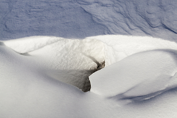 Image showing broken snow