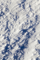 Image showing Snow drifts in winter