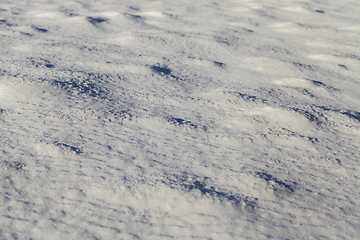 Image showing Snow drifts in winter